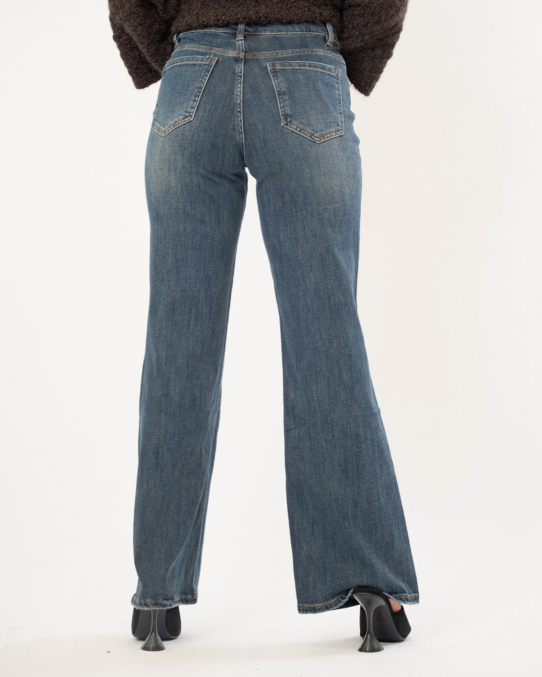 Jewelly | Wide leg jeans Nina Donkerblauw