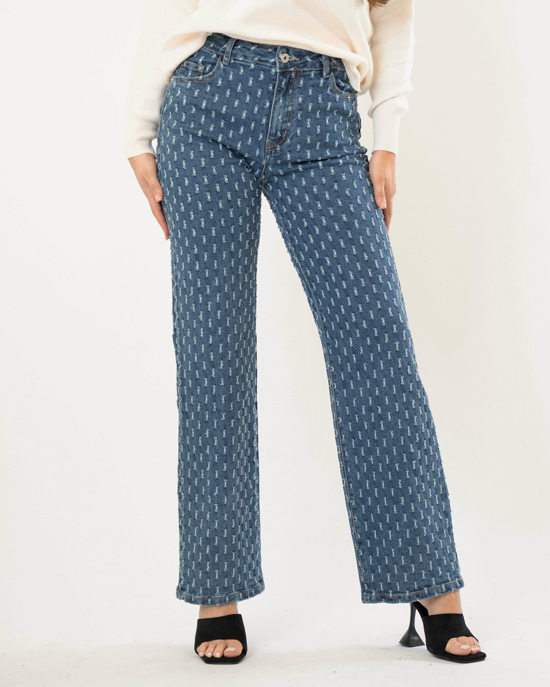 Hello Miss | Wide leg jeans Janey-10 Blauw