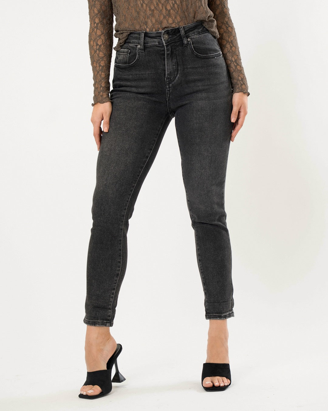 Hello Miss | Skinny jeans Noa-1 Zwart