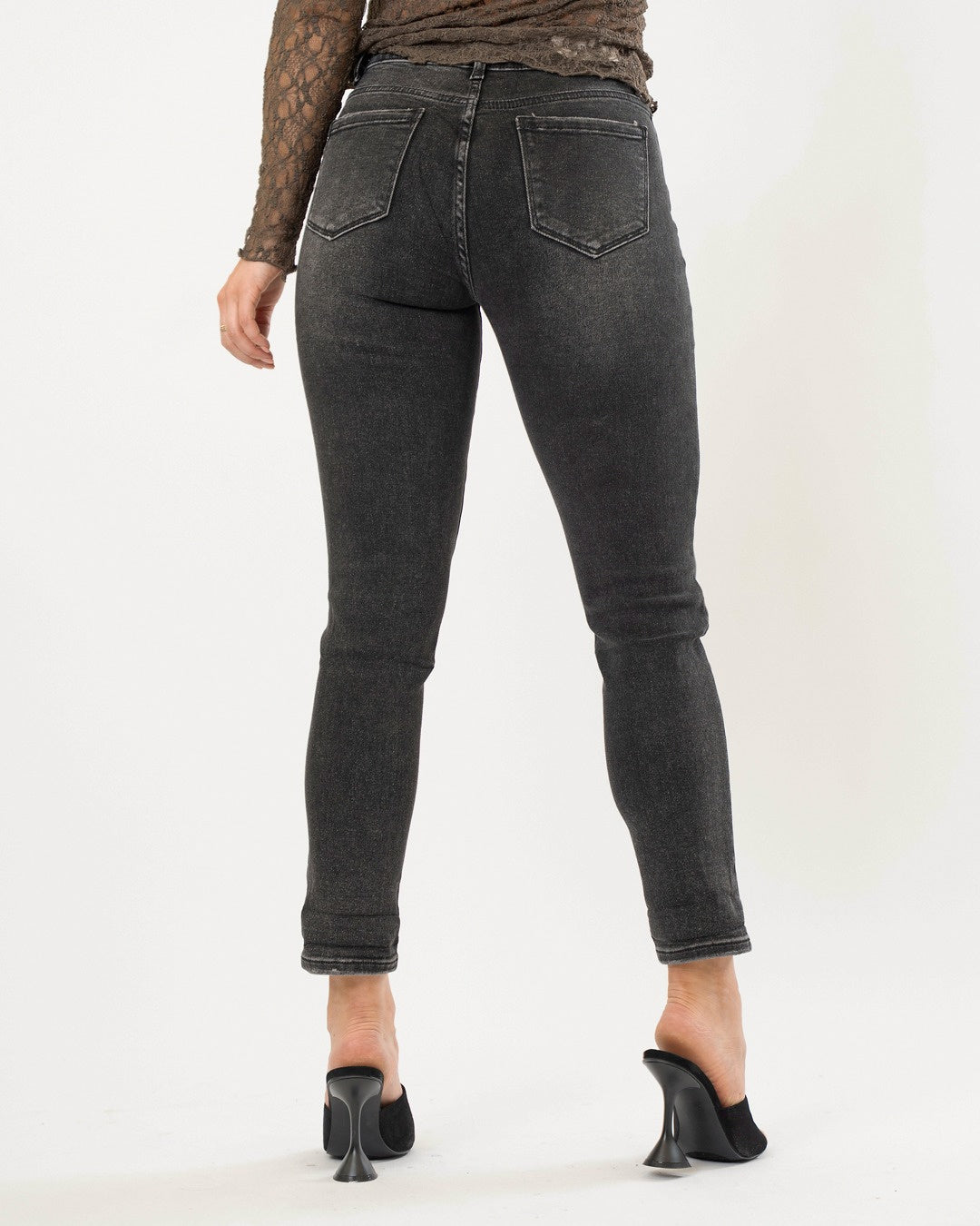 Hello Miss | Skinny jeans Noa-1 Zwart