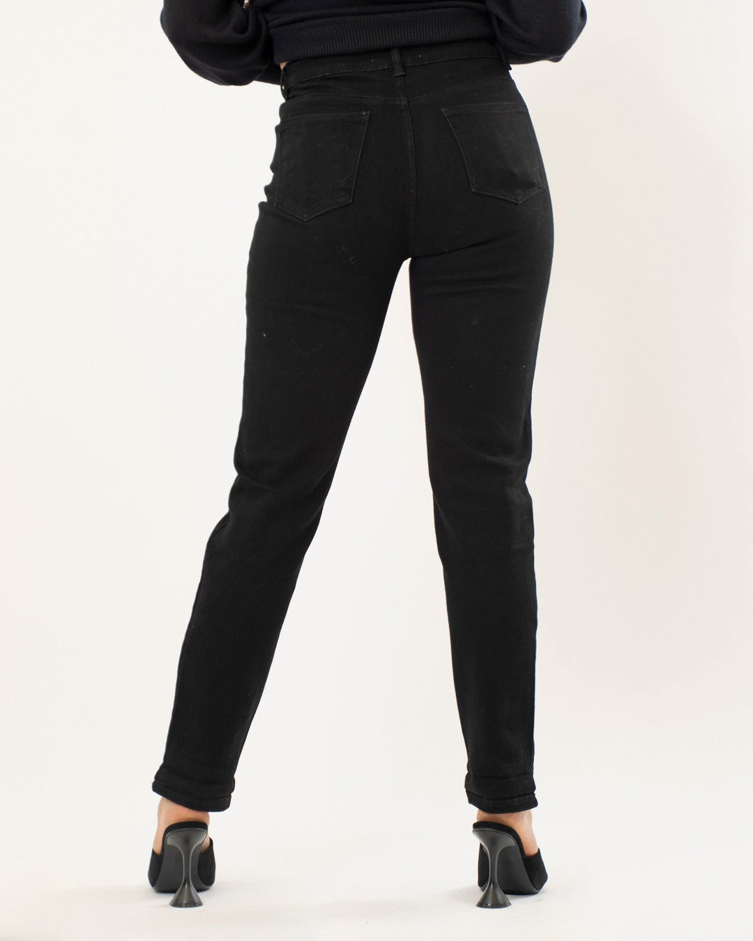 Hello Miss | Mom jeans Savvy-6 Zwart