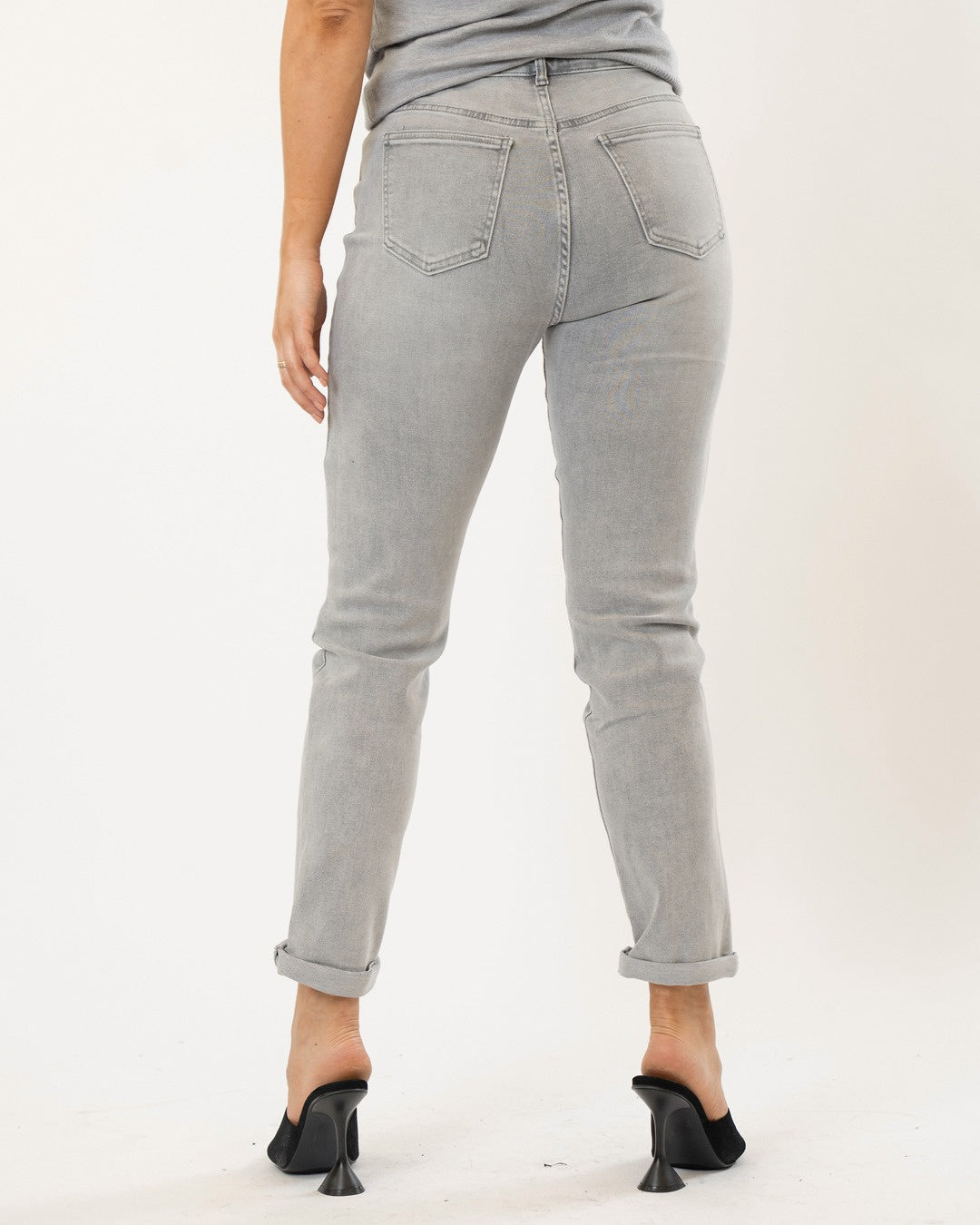 Hello Miss | Mom jeans Savvy-5 Grijs