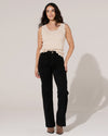 Folyrose | Wide leg jeans Jana-A Zwart