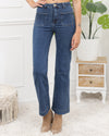 Folyrose | Wide leg jeans Jana-D Donkerblauw