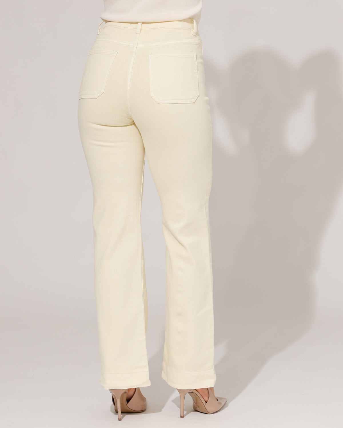 Folyrose Wide leg jeans Jana-W in geel, extra aanzicht 2