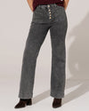 Folyrose | Wide leg jeans Mika-S2 Donkergrijs
