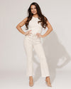 Folyrose | Wide leg jeans Mimi-YG Beige