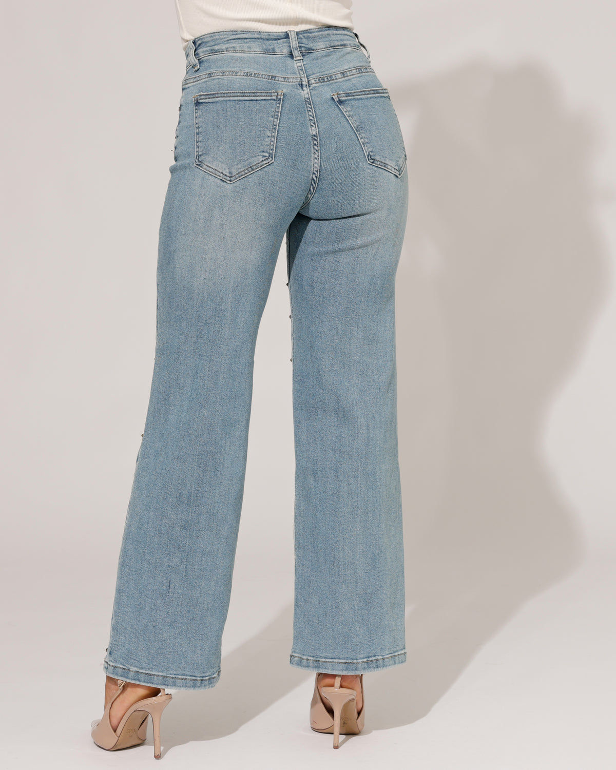 Folyrose Wide leg jeans Nola-V3 in blauw, extra aanzicht 2