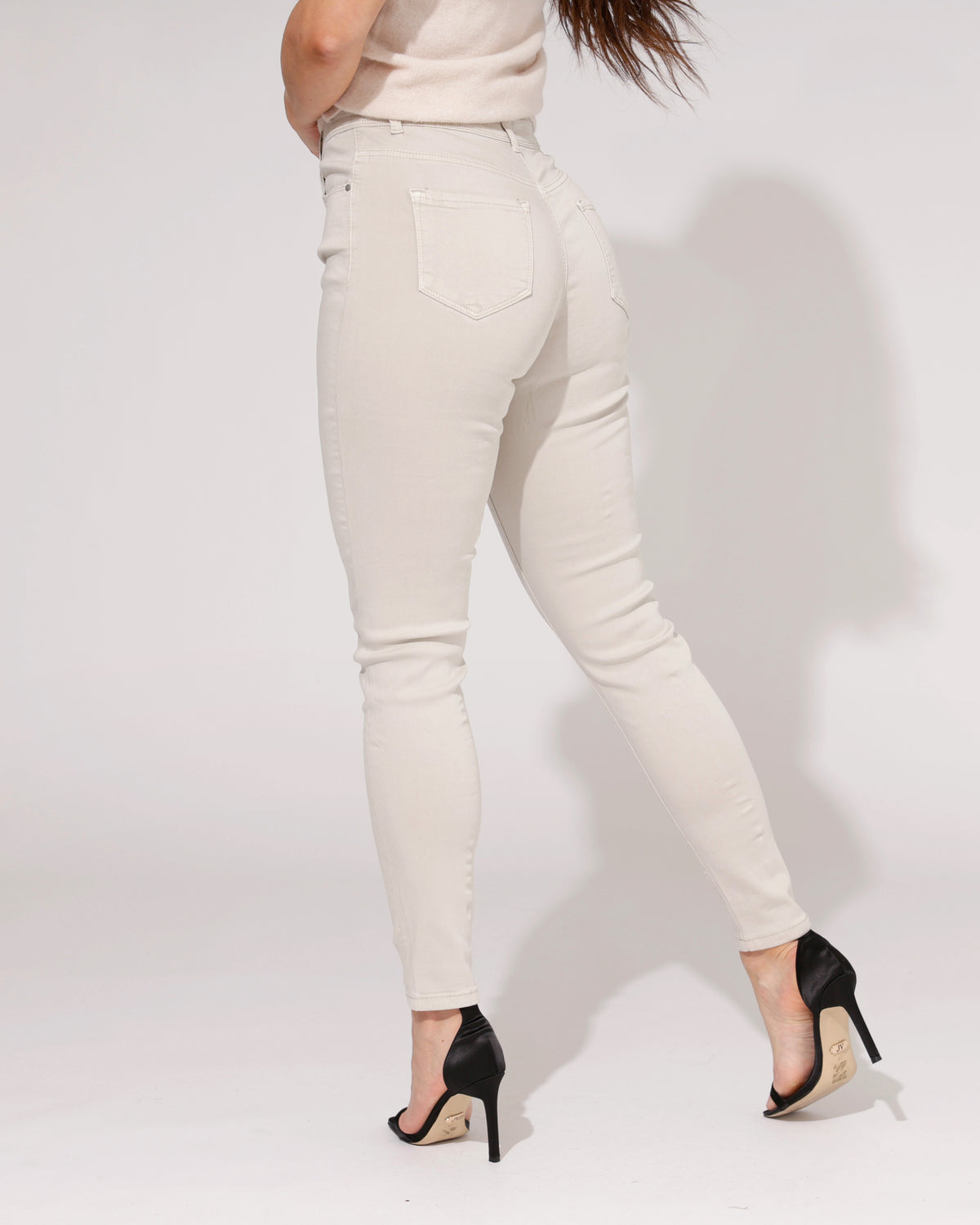 Goodies Skinny jeans Lou-12 in beige, extra aanzicht 2