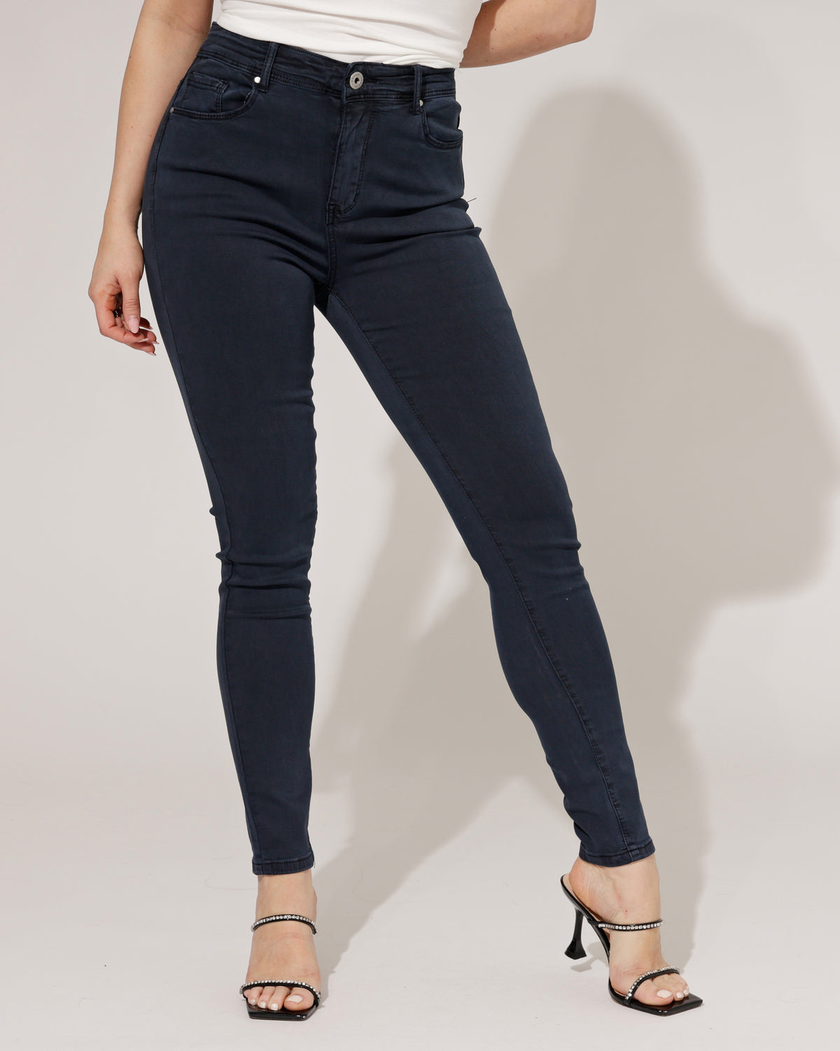 Goodies Skinny jeans Lou-3 in donkerblauw