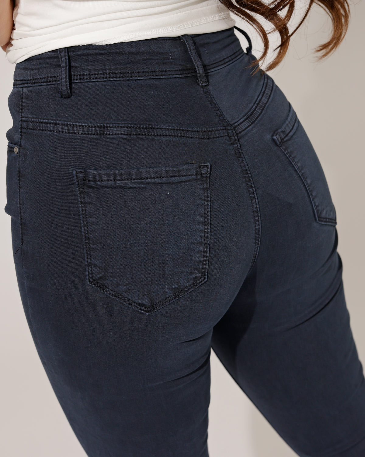 Goodies Skinny jeans Lou-3 in donkerblauw, extra aanzicht 5