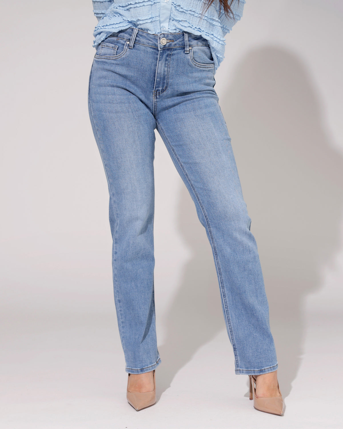 Goodies Straight jeans Reza in blauw, extra aanzicht 2