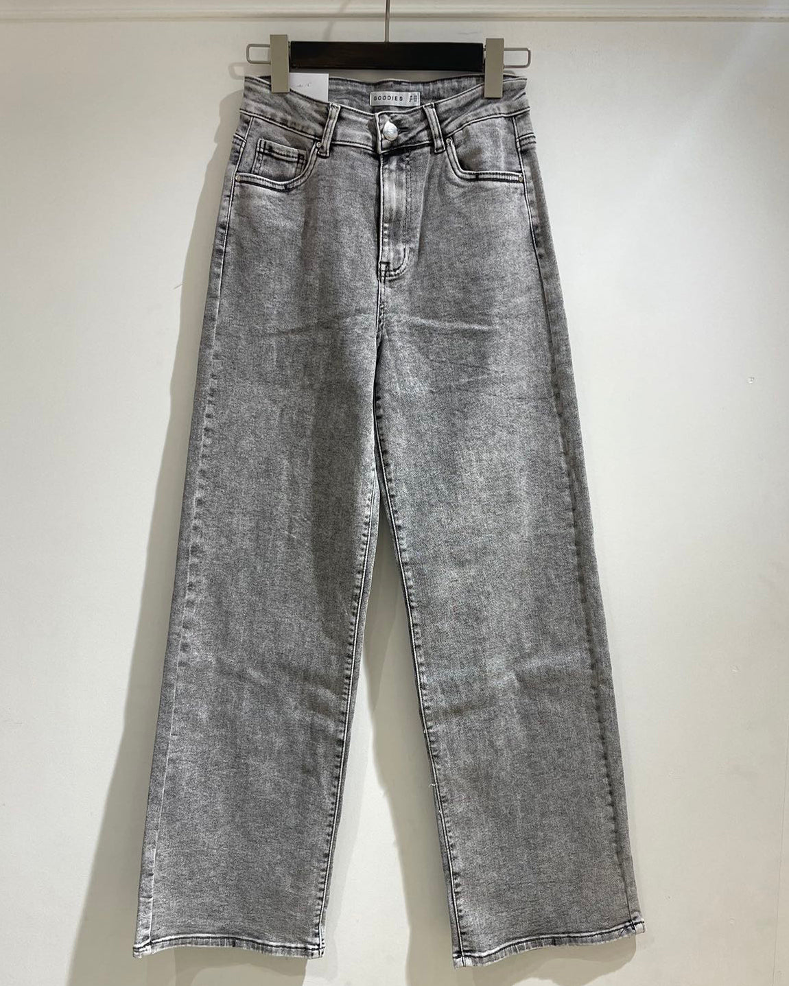 Goodies Wide leg jeans Djamie in lichtgrijs