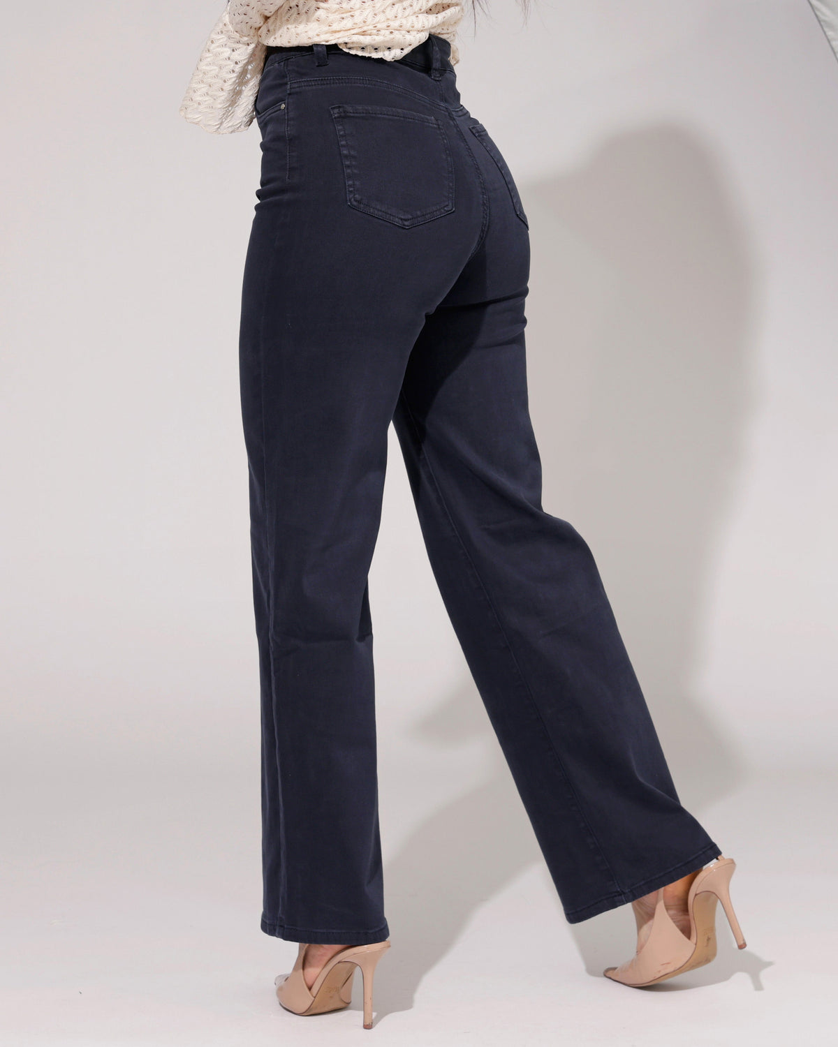 Goodies Wide leg jeans Es-3 in donkerblauw, extra aanzicht 2