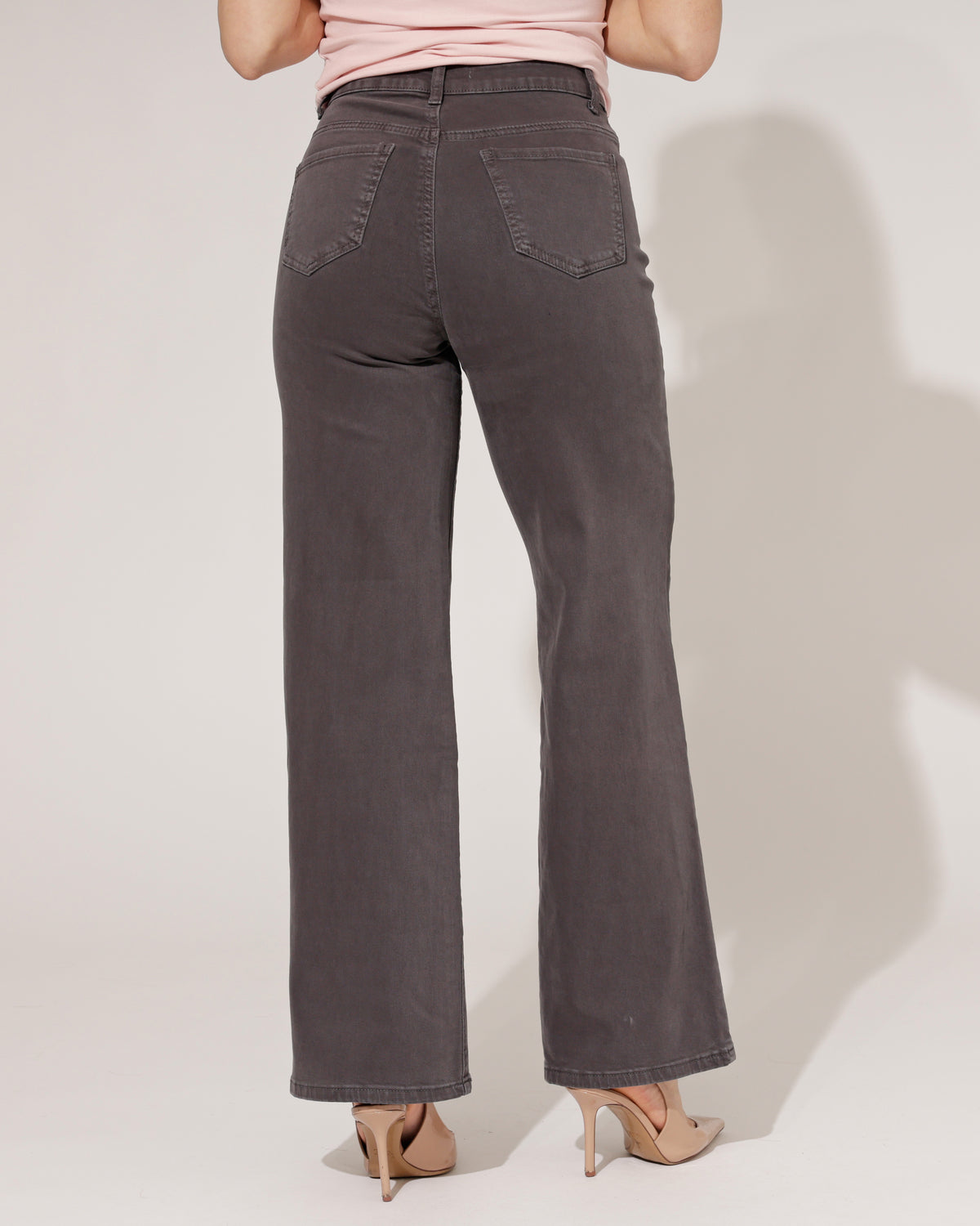 Goodies Wide leg jeans Es-5 in donkergrijs, extra aanzicht 3