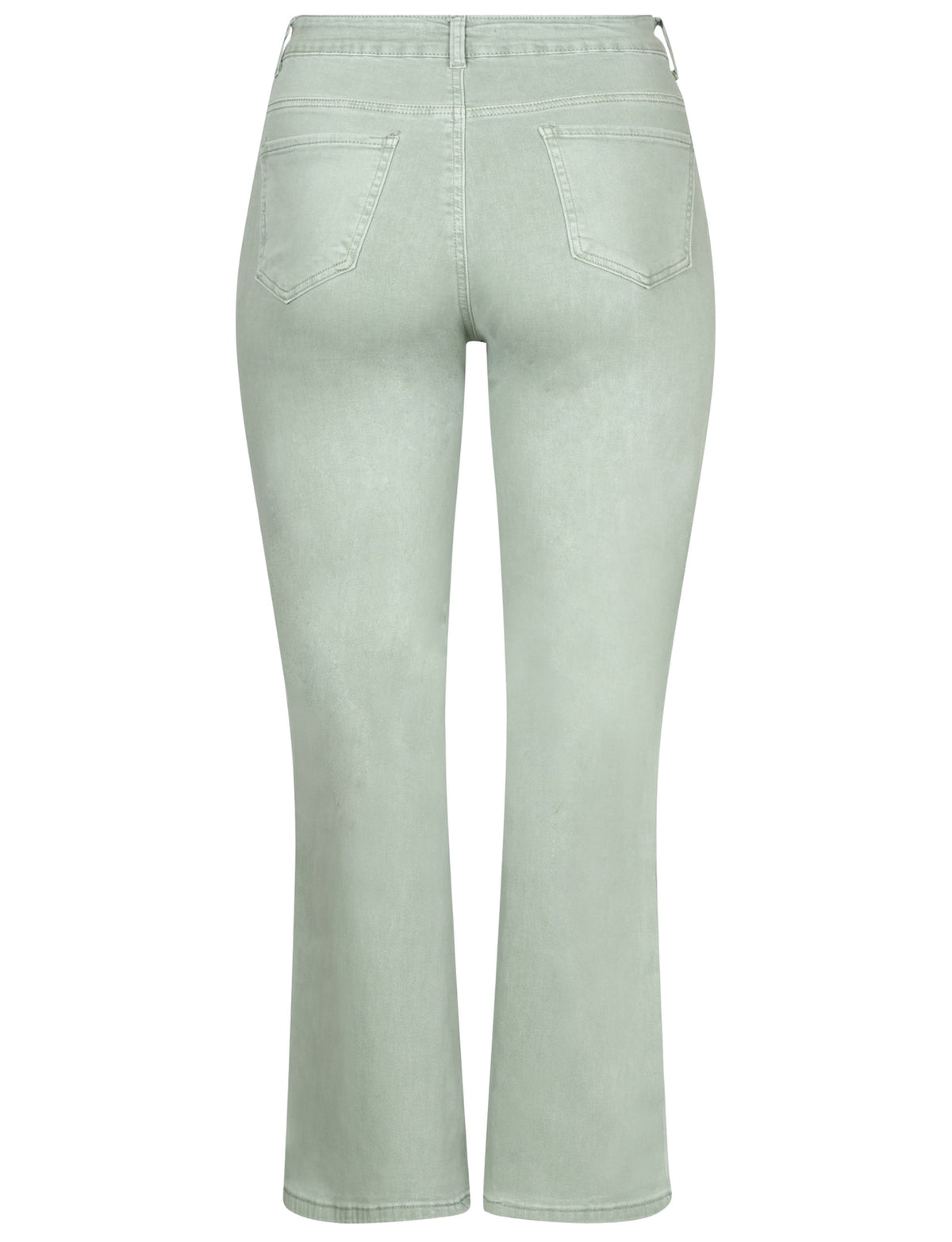 Goodies Wide Leg Jeans Es-8 in lichtgroen, extra aanzicht 2