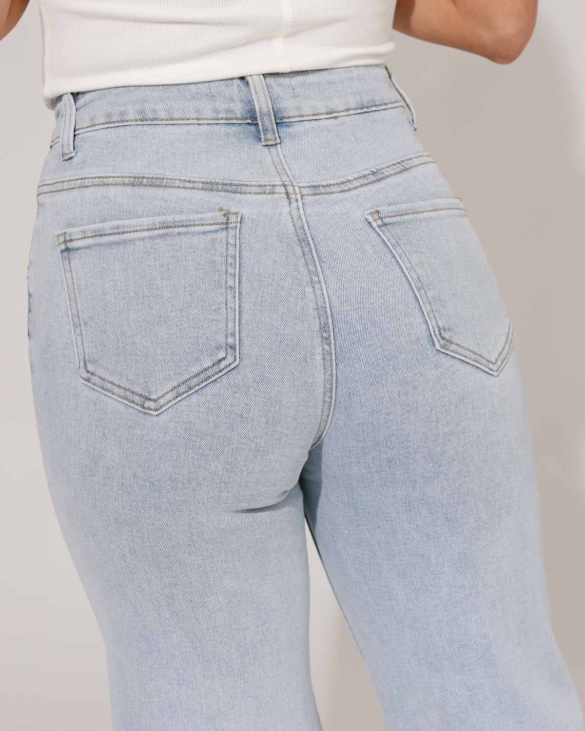 Goodies Wide leg jeans Nancy in lichtblauw, extra aanzicht 5