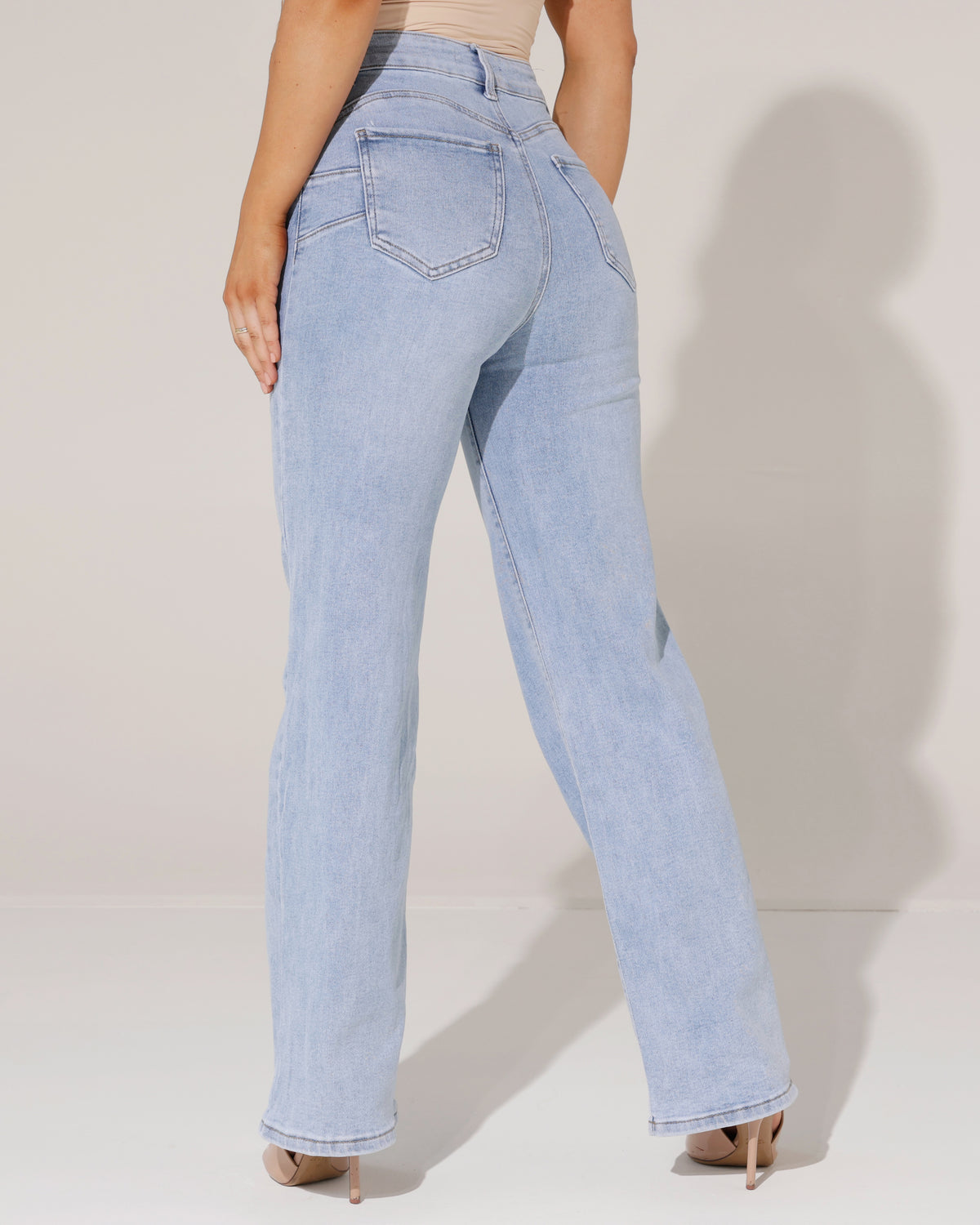Goodies Wide leg jeans Rosina in blauw, extra aanzicht 2
