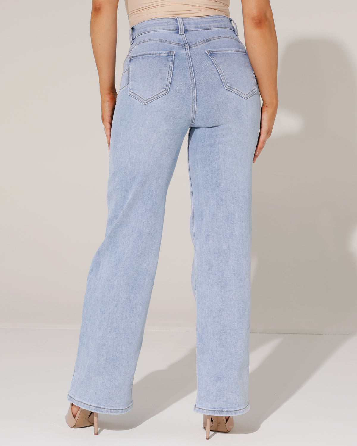 Goodies Wide leg jeans Rosina in blauw, extra aanzicht 3