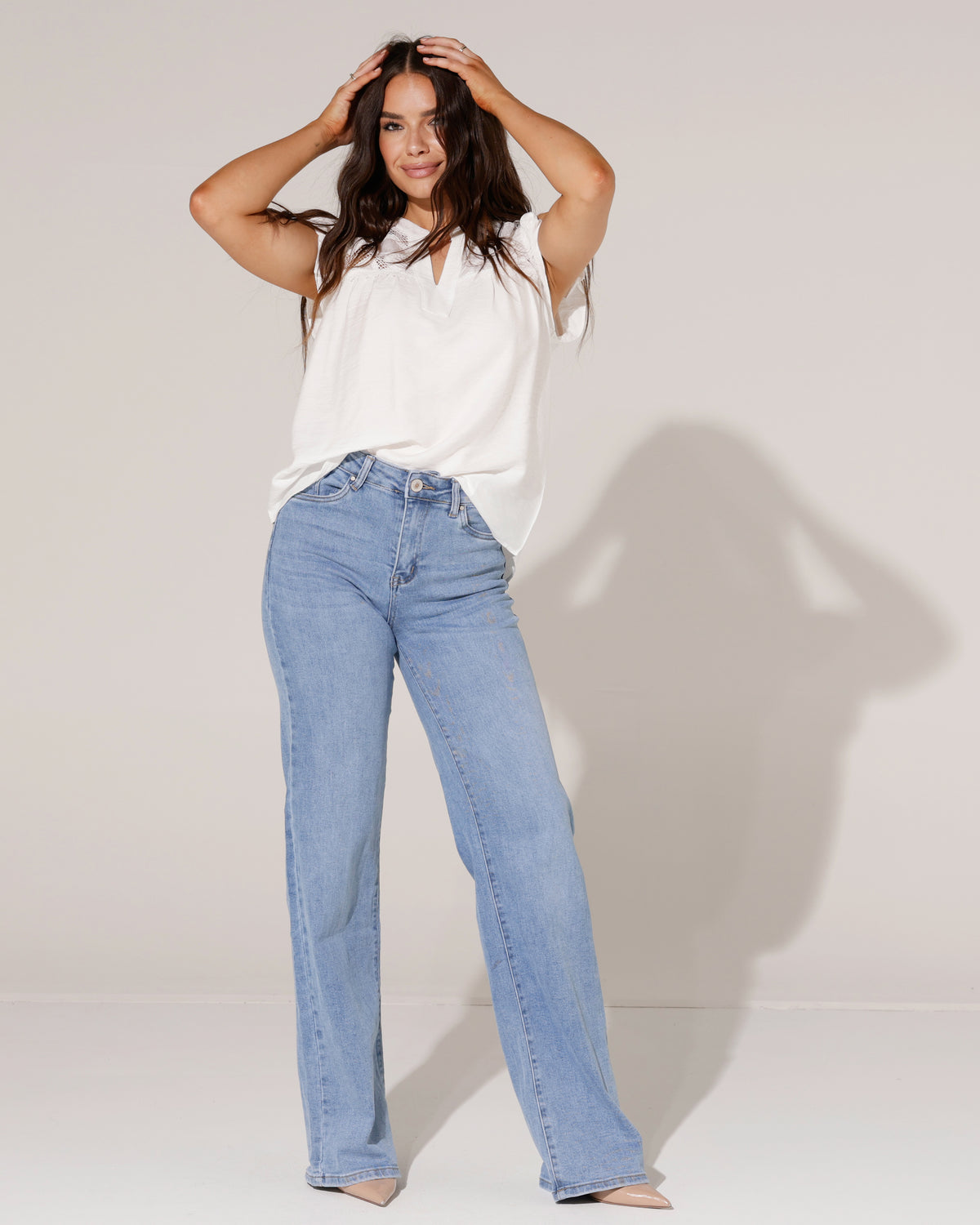 Goodies Wide leg jeans TALL Minny in blauw