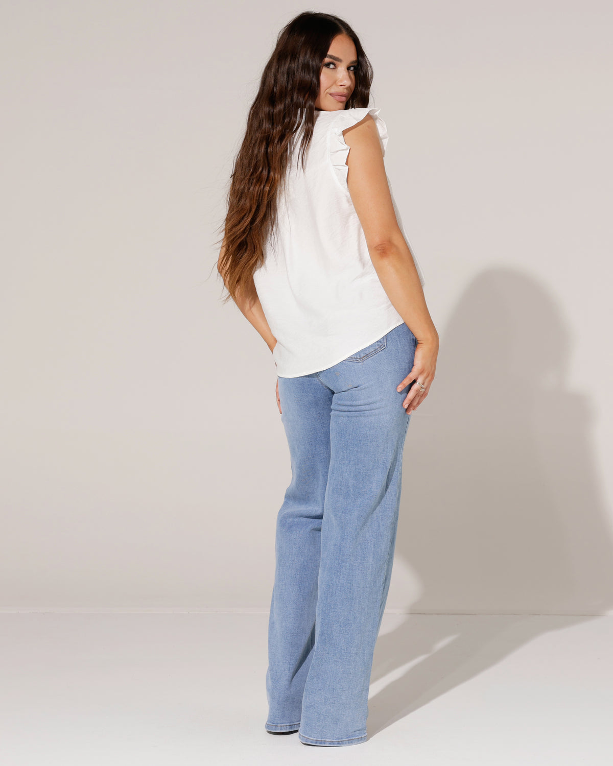 Goodies Wide leg jeans TALL Minny in blauw, extra aanzicht 3