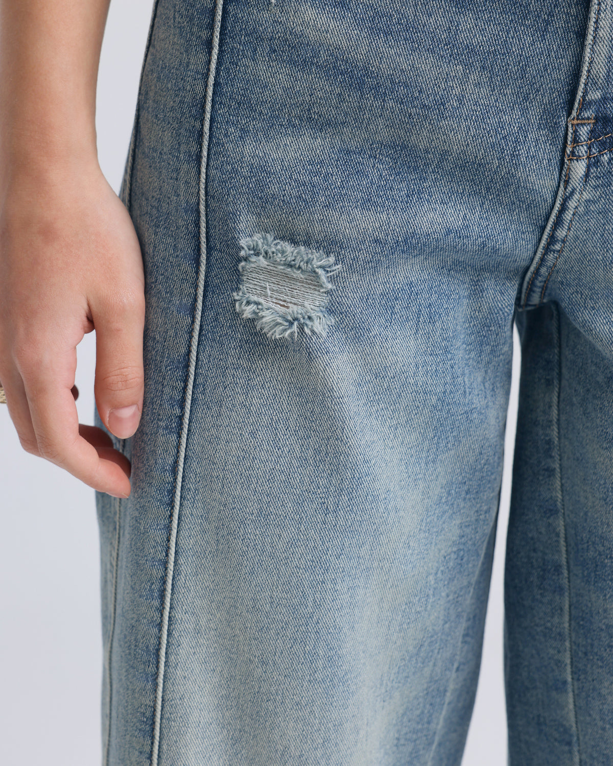 Hello Miss Ballon jeans Noe in blauw, extra aanzicht 4