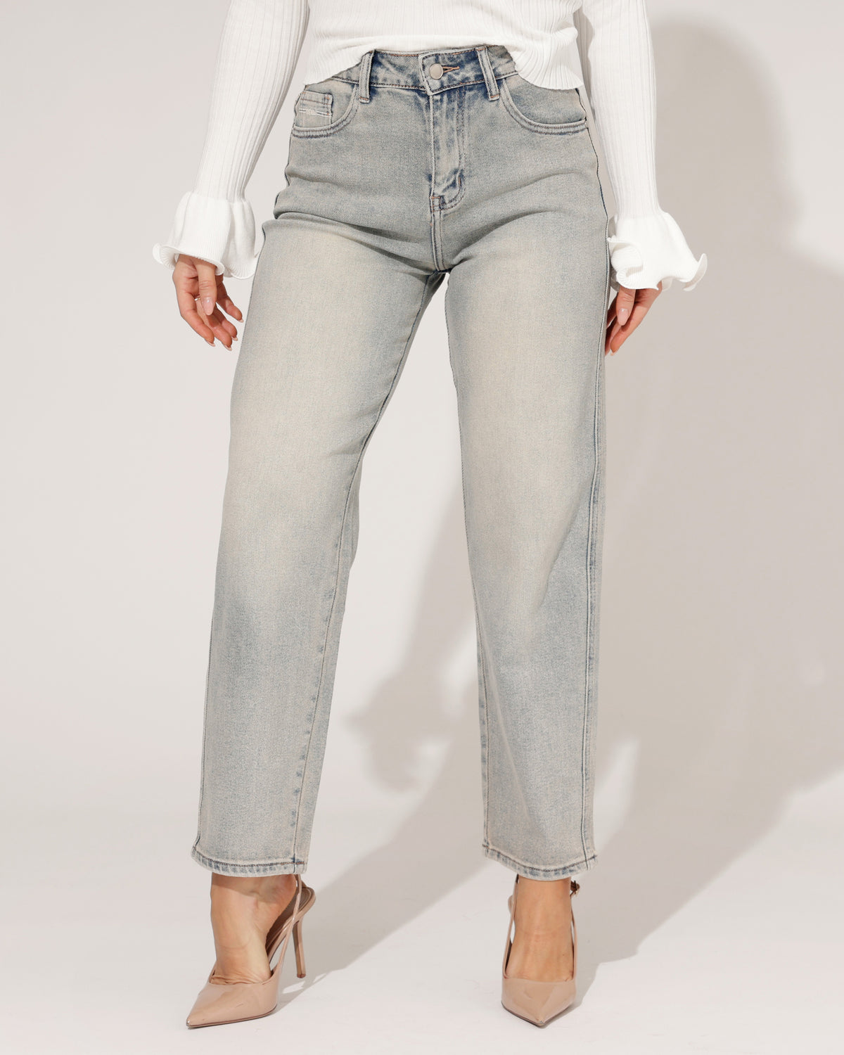 Hello Miss Barrel Jeans Ansh-2 in blauw