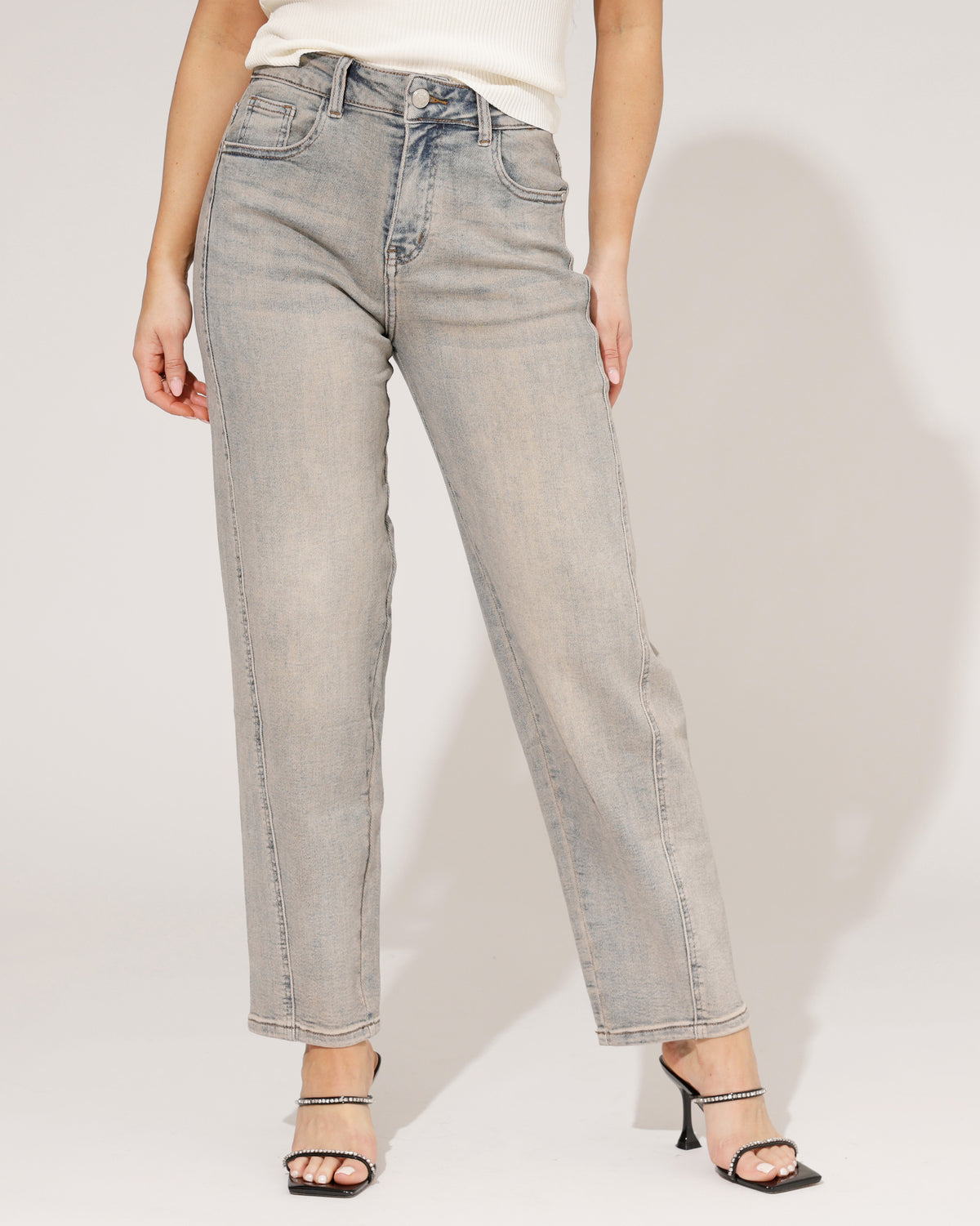 Hello Miss Barrel jeans Lieq-3 in blauw, extra aanzicht 2
