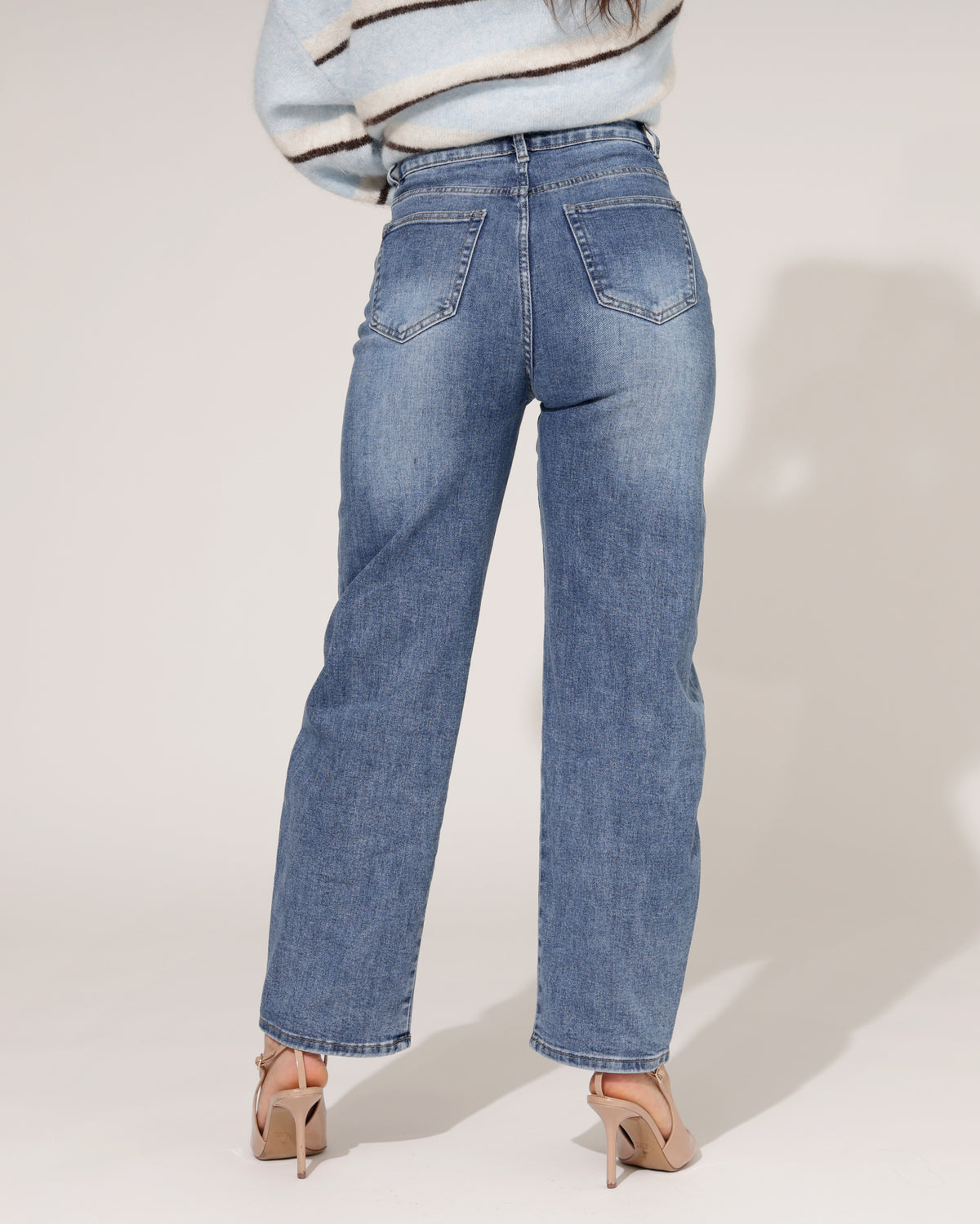Hello Miss Barrel jeans Savvy-1 in blauw, extra aanzicht 2