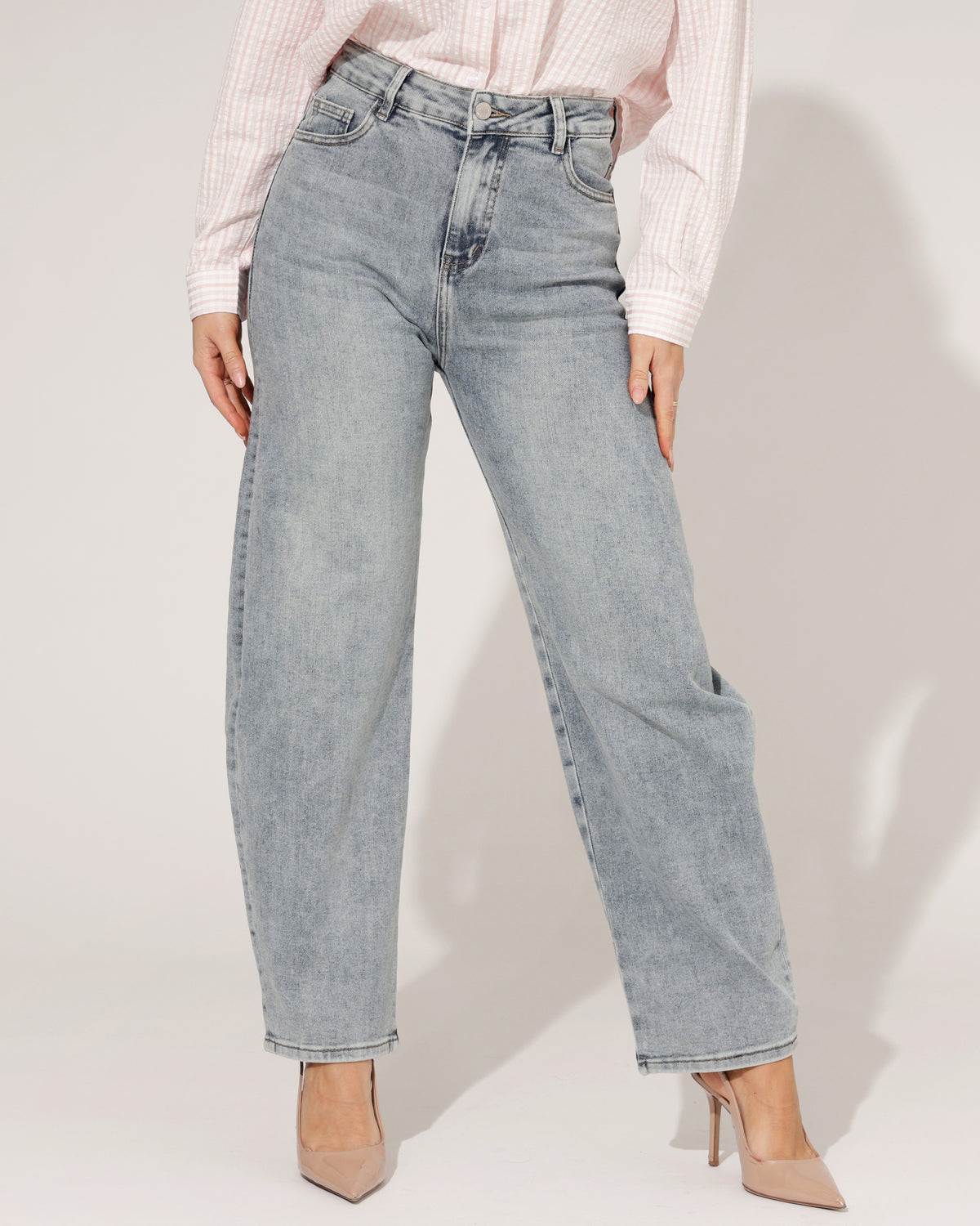 Hello Miss Barrel jeans Savvy-3 in blauw