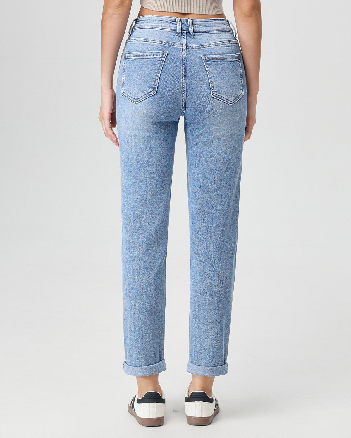 Hello Miss Mom jeans Lela-8 in lichtblauw, extra aanzicht 3