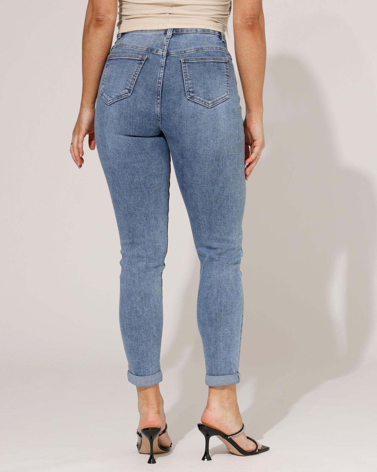 Hello Miss Slim jeans Cecile-5 in blauw, extra aanzicht 2