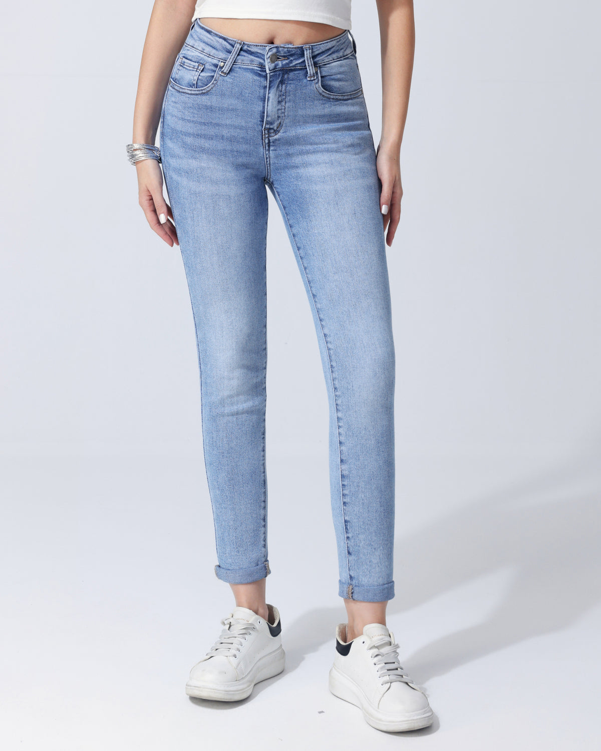 Hello Miss Slim jeans Levie-3 in blauw