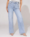 Hello Miss | Wide leg jeans Jante-7 Lichtblauw