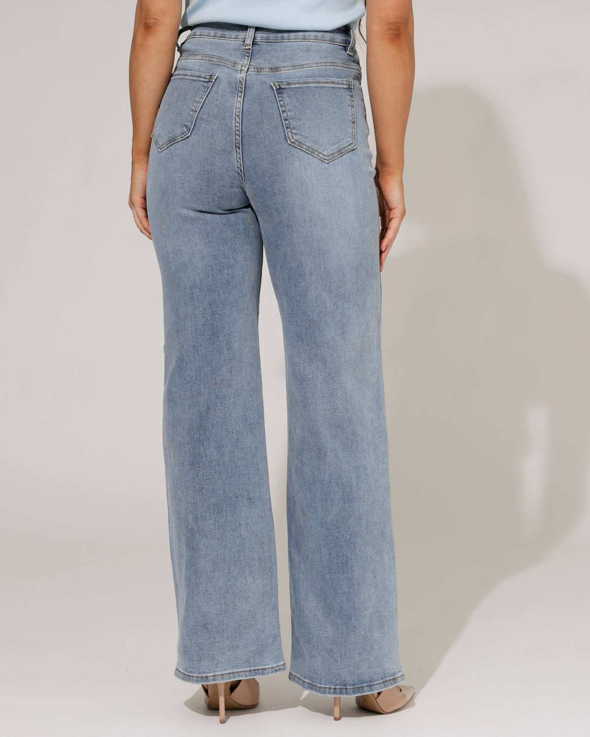 Hello Miss Wide leg jeans, Super stretch Nicole-2 in blauw, extra aanzicht 2