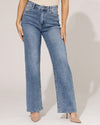 Hello Miss | Wide leg jeans Tess-1 Blauw