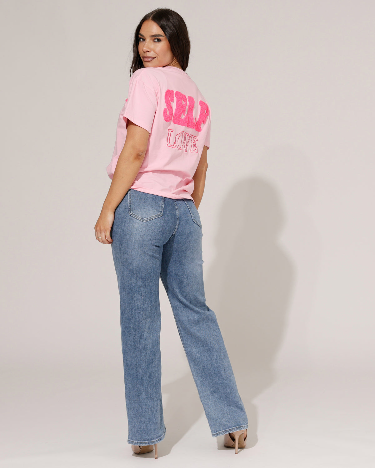 Hello Miss Wide leg jeans Tess-1 in blauw, extra aanzicht 4