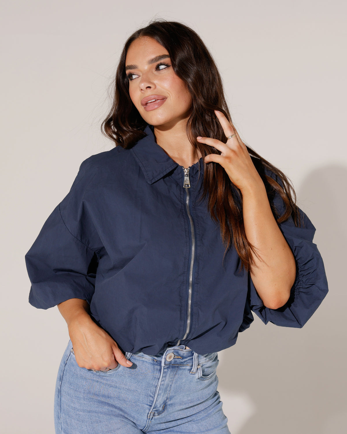 Jacket Yaya in donkerblauw