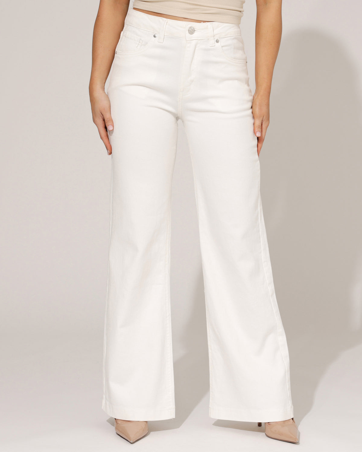 Jewelly Wide leg jeans Jonna-2 in wit