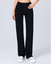 Hello Miss | Wide leg jeans met stras Kella-1 Zwart