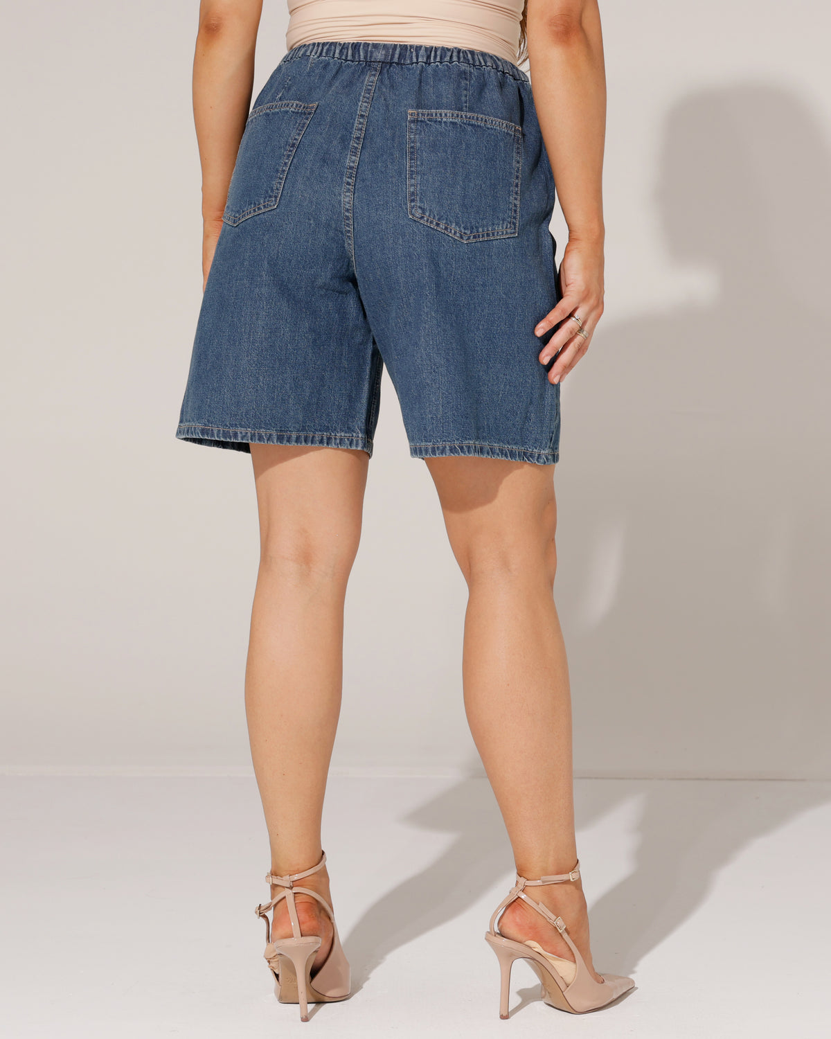 Laulia Denim short Chloe in blauw, extra aanzicht 4