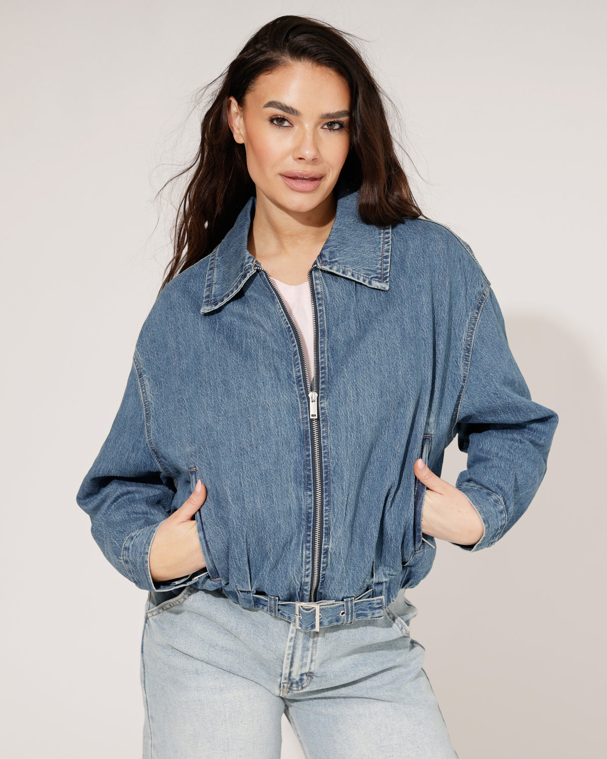 Laulia Spijkerjacket Tess in blauw