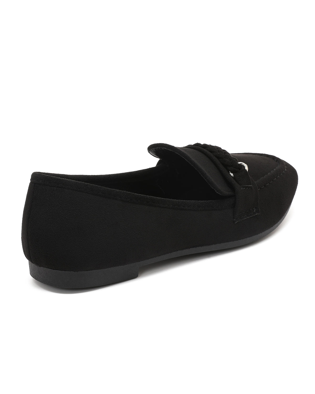Loafer met vlechtdetail Evi in zwart, extra aanzicht 4