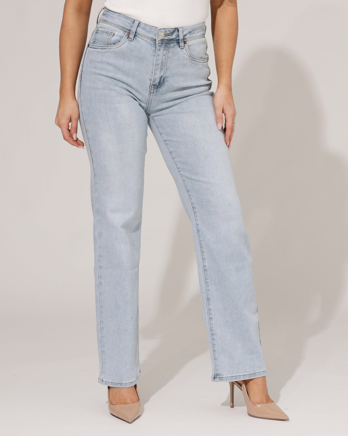 Norfy Straight jeans Joline in lichtblauw