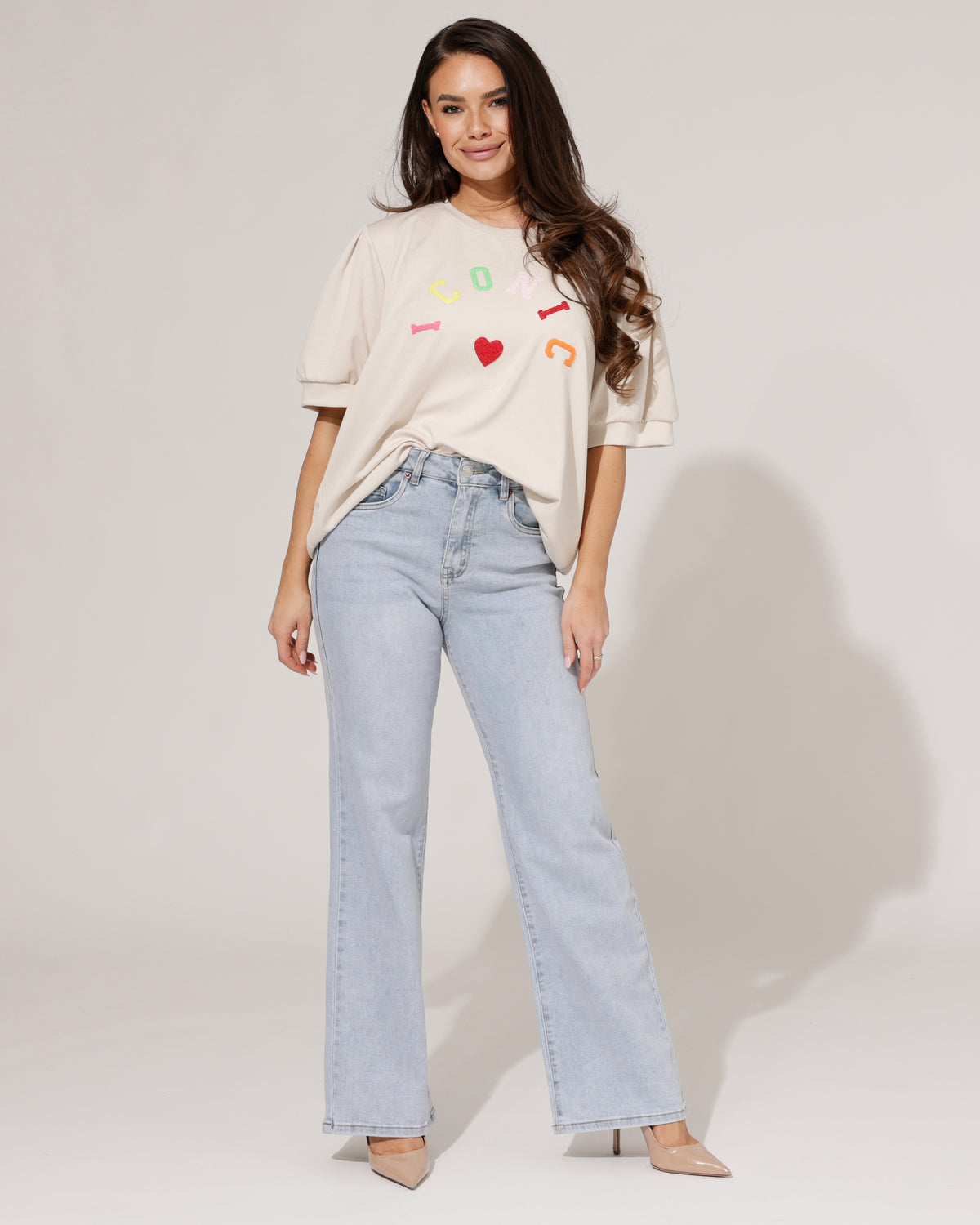 Norfy Straight jeans power stretch Yill in blauw
