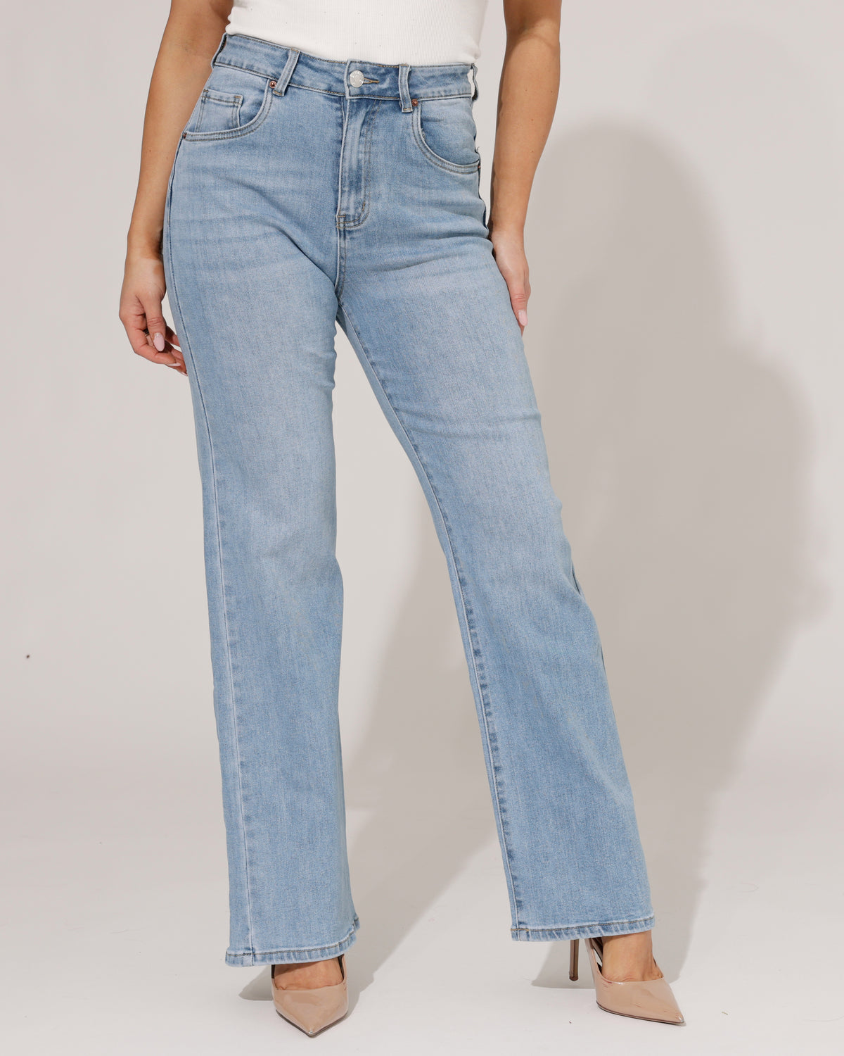 Norfy Wide leg jeans Flore in blauw