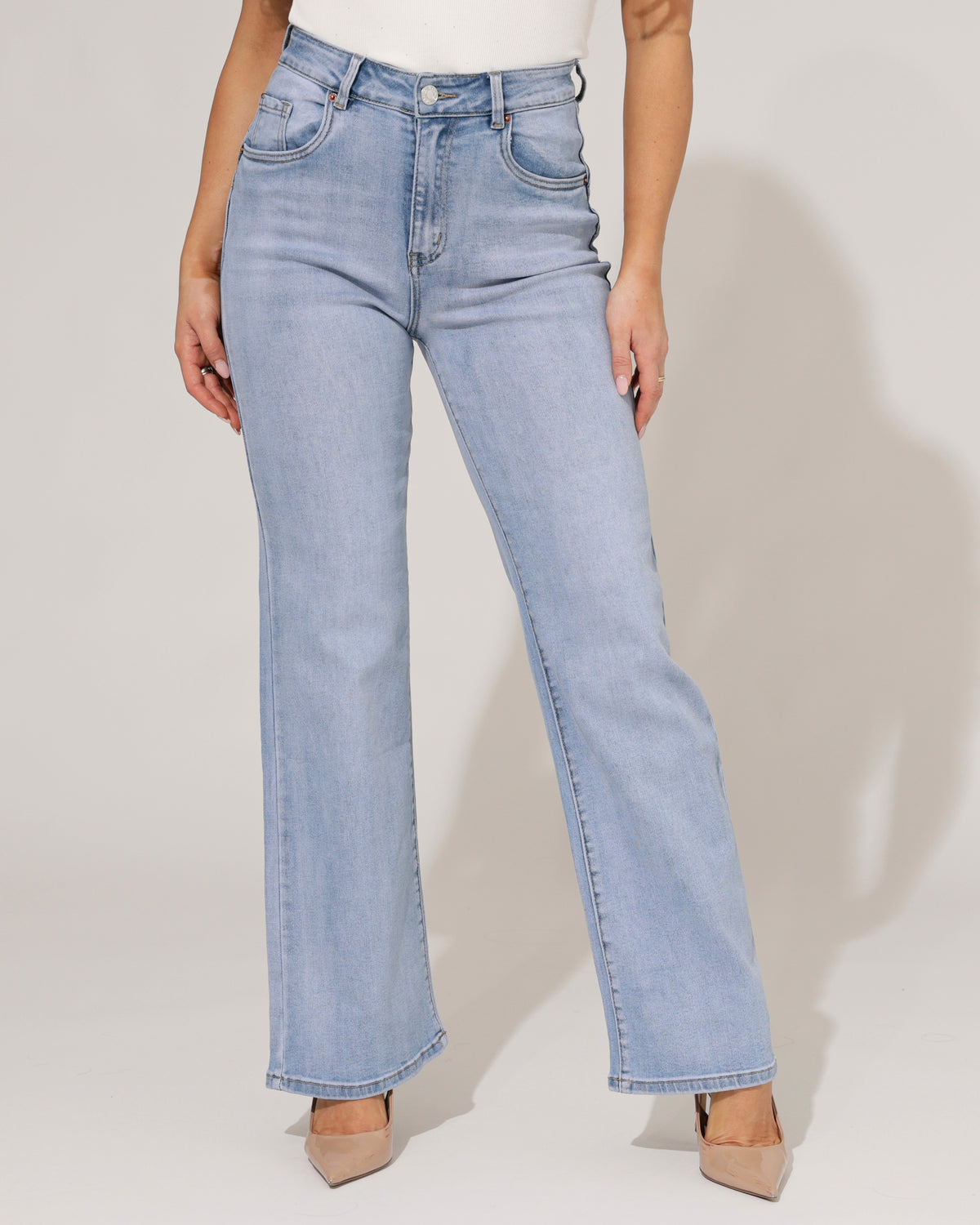 Norfy Wide leg jeans Hilly in blauw