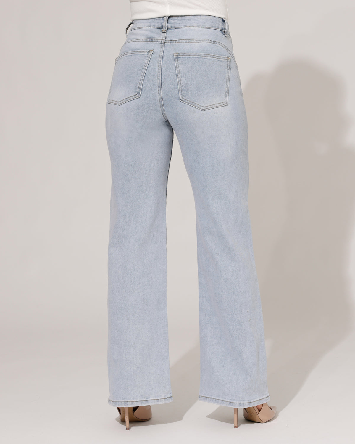 Norfy Wide leg jeans Tracey in blauw, extra aanzicht 2