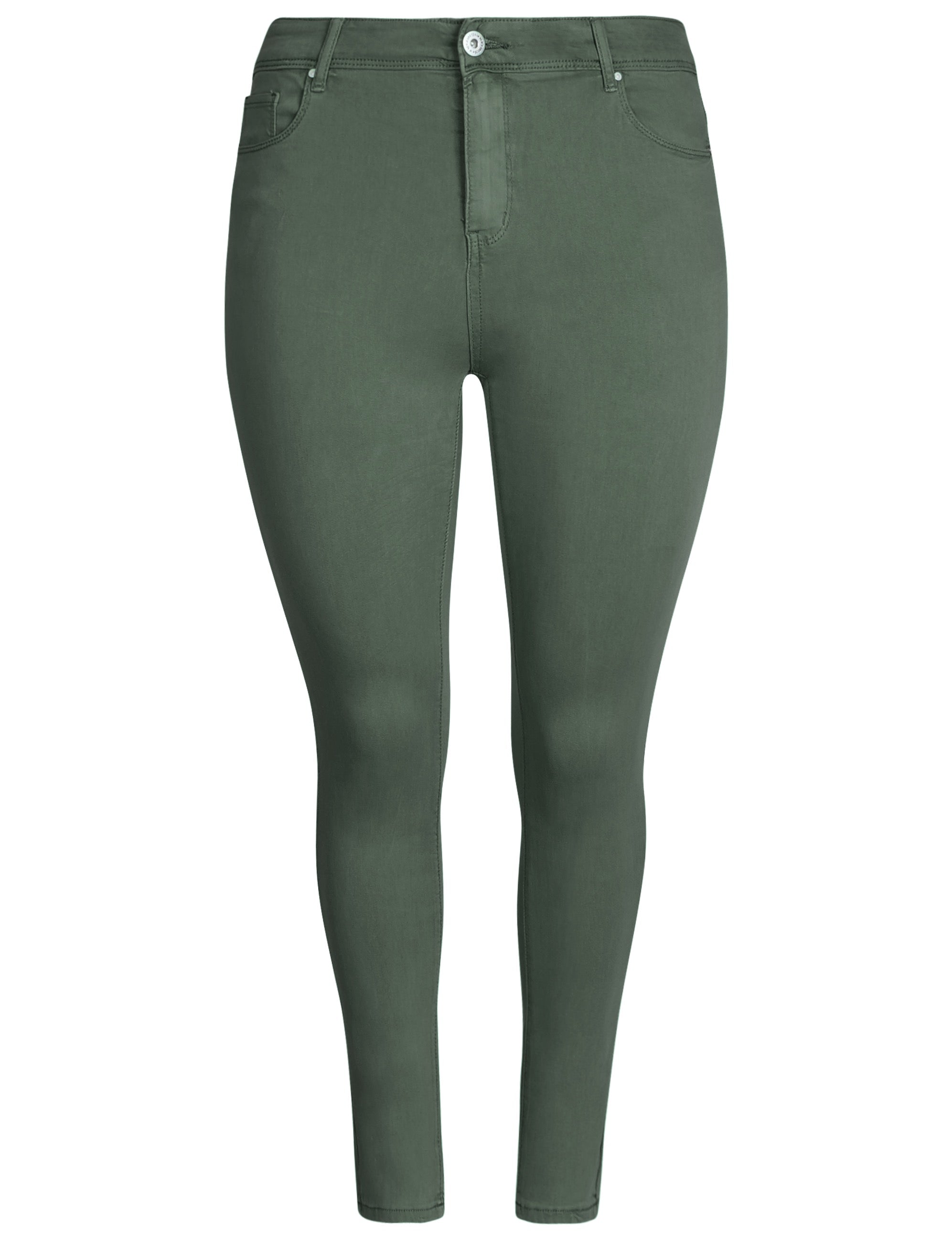 Goodies | Skinny jeans Lou-4 Donkergroen