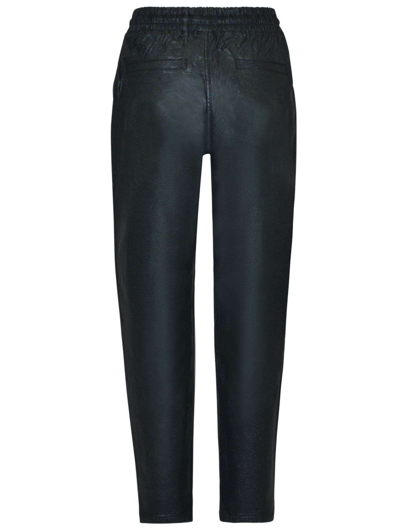ZAC & ZOE | Leatherlook broek B3913 Zwart Glitter